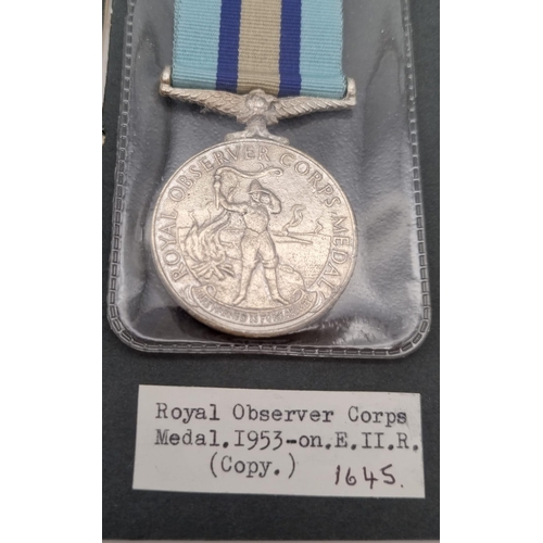 922 - A Collection of 3 Vintage Retrospective Copies of Military Medals Comprising; The Meritorious Servic... 