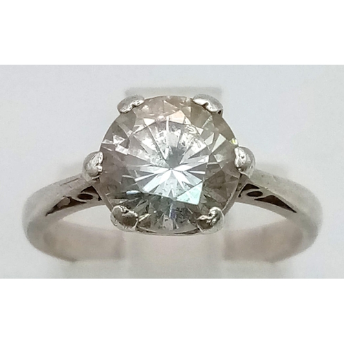 114 - A sterling silver solitaire ring with a cubic zirconium, ring size: K, weight: 2.8 g AND a pair if s... 