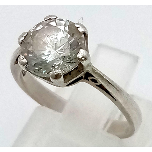 114 - A sterling silver solitaire ring with a cubic zirconium, ring size: K, weight: 2.8 g AND a pair if s... 