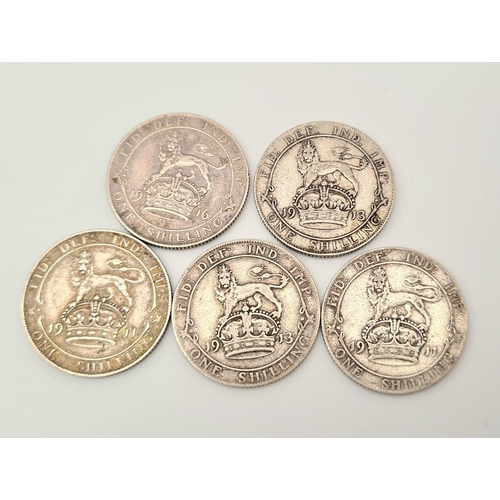 614 - A Collection of 31 Pre 1920 Silver George V Coins. Please see photos for finer details and condition... 