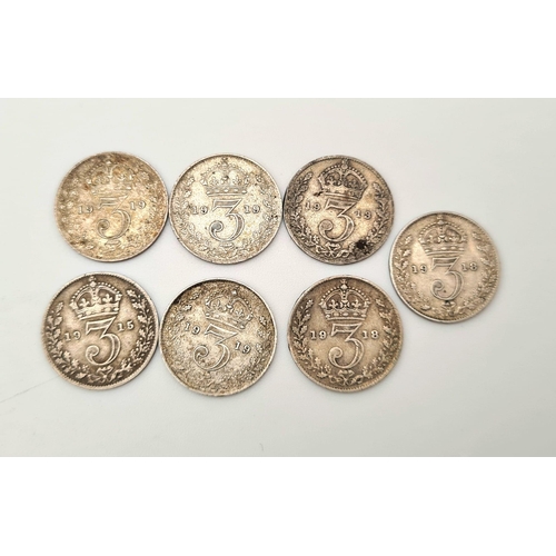 614 - A Collection of 31 Pre 1920 Silver George V Coins. Please see photos for finer details and condition... 