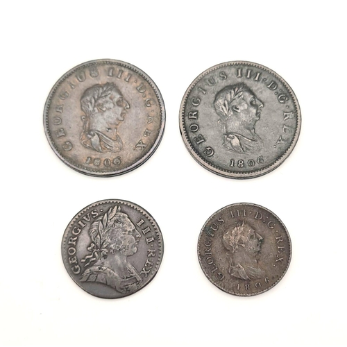 733 - Four George III Copper Coins and Five Queen Victoria Penny Coins. Please see photos for finer detail... 