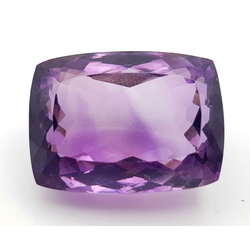 459 - 41.57ct Cushion Shaped Bolivian Amethyst AAA Grade Deluxe Quality Certified.