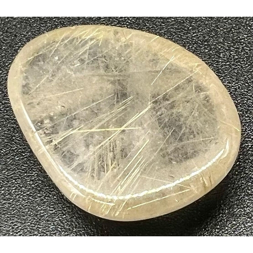 990 - 22.85ct Oval Rutiliated Gemstone GLA Cert.