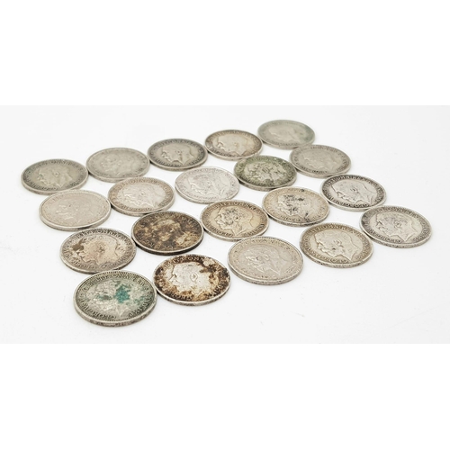 893 - 10 x Threepence Silver Pieces. Please see photos for finer details and conditions.