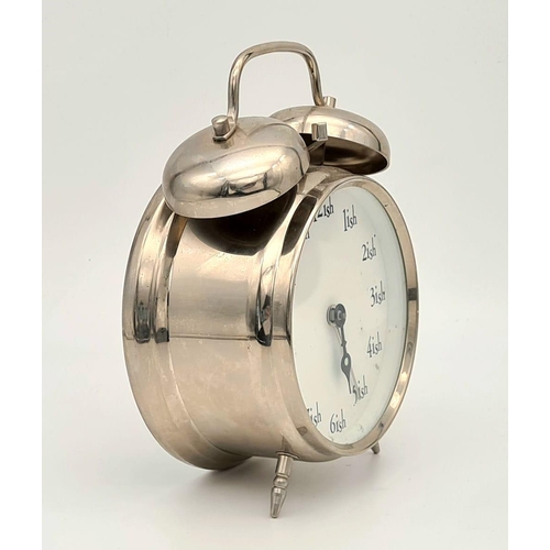 597 - For the Person Never on Time - An Ish Double-Bell Alarm Clock. In working order.