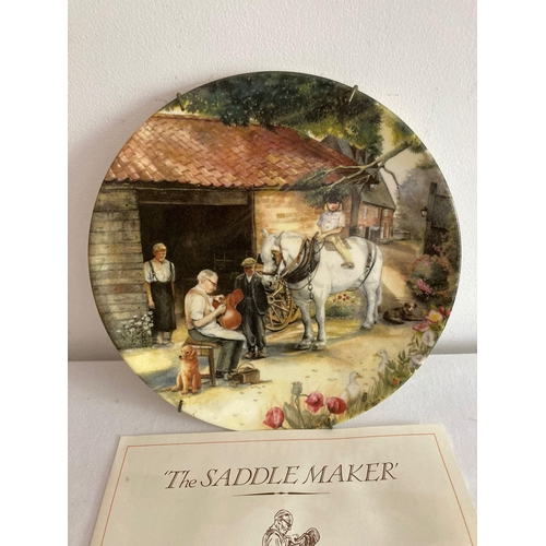 1026 - Vintage set of 3 x ROYAL DOULTON Old Country Craft plates,to include The Saddle Maker, The Blacksmit... 