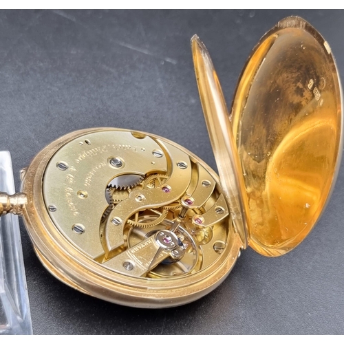 655 - A Vintage 14K Gold Patek Phillipe Pocket Watch. Top winder. White dial with sub second dial. 87g tot... 