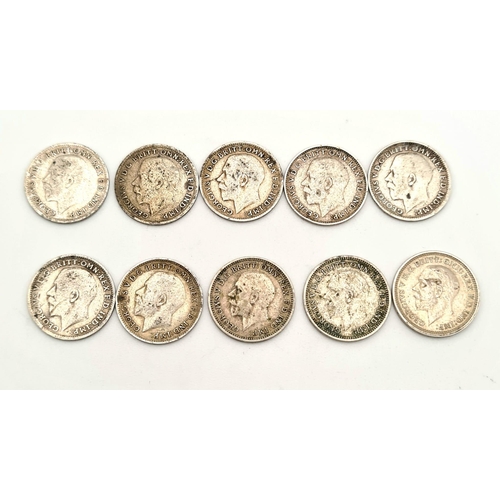 471 - 20 x Threepence Silver Pieces. Please see photos for finer details and conditions.