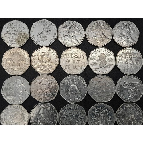 1181 - A Small Collection of Collectable 50p and £2 Coins.
2 x £2. 26 x 50p