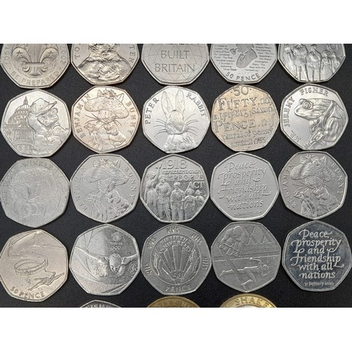 1181 - A Small Collection of Collectable 50p and £2 Coins.
2 x £2. 26 x 50p