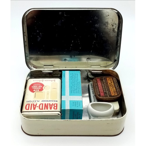 983 - A Lot of Vintage First Aid Tins and Items. Please see photos for full inventory/list.