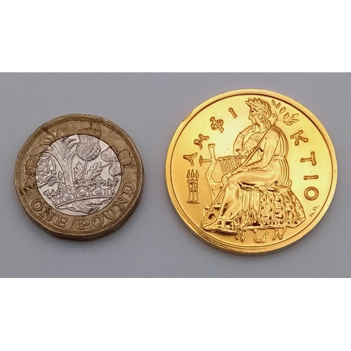 119 - A highly collectable, rare, Greek commemorative gold coin celebrating Common Market membership. Date... 