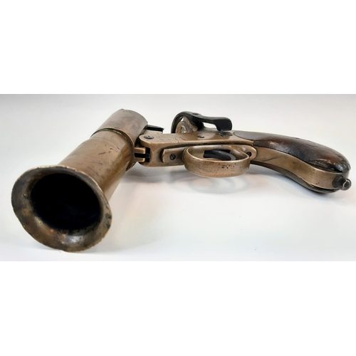 262 - A Deactivated Webley and Scott Brass Flare Pistol. Single shot 1 inch calibre. Serial number - 61442... 