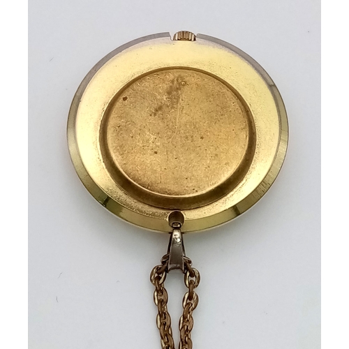 344 - A Rare Vintage Tirza Pendant Ladies Watch. Gilded case -3cm. Mechanical movement in working order. C... 