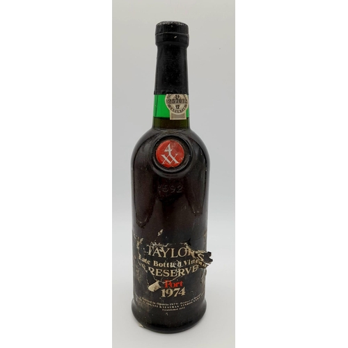 349 - A Bottle of 1974 Taylors Late Bottled Vintage Port.