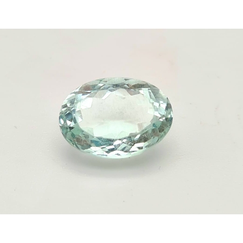 448 - A 3.70ct  Aquamarine (Beryl) Oval Cut. Comes with a certificate.