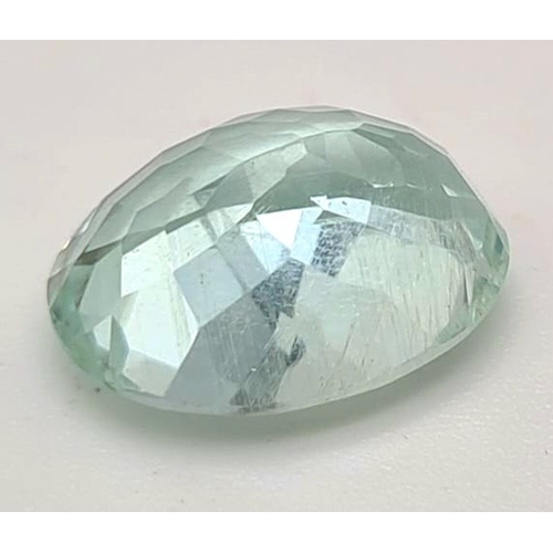 448 - A 3.70ct  Aquamarine (Beryl) Oval Cut. Comes with a certificate.