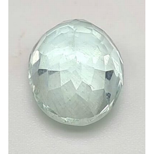 448 - A 3.70ct  Aquamarine (Beryl) Oval Cut. Comes with a certificate.