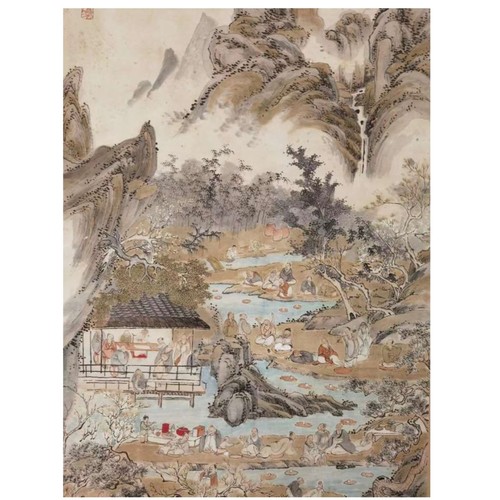 48 - An Antique Chinese Landscape Artwork by Brilliant Artist Huang Shanshou (1855-1919). A piece applied... 