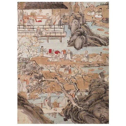 48 - An Antique Chinese Landscape Artwork by Brilliant Artist Huang Shanshou (1855-1919). A piece applied... 