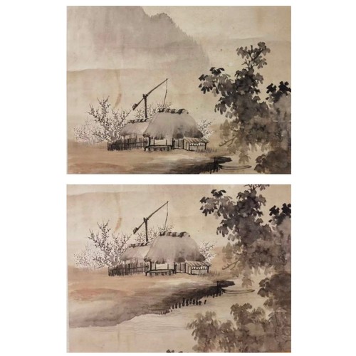 141 - A Landscape Chinese Ink and Watercolour on paper scroll - Attributed to Shi Tao (1642-1707), one of ... 