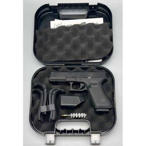 113 - A Deactivated 9mm Glock Model 17 Generation 5 Semi-Automatic Pistol. Comes with extra grip sets and ... 