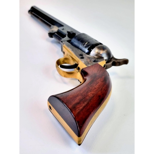 152 - A Deactivated 1851 Uberti Model Navy Black Powder Revolver Pistol. Muzzle loading. Calibre -.36. 7.5... 