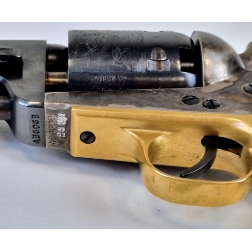 152 - A Deactivated 1851 Uberti Model Navy Black Powder Revolver Pistol. Muzzle loading. Calibre -.36. 7.5... 