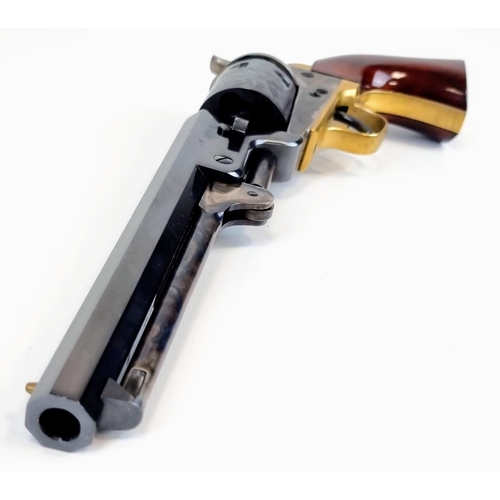 152 - A Deactivated 1851 Uberti Model Navy Black Powder Revolver Pistol. Muzzle loading. Calibre -.36. 7.5... 