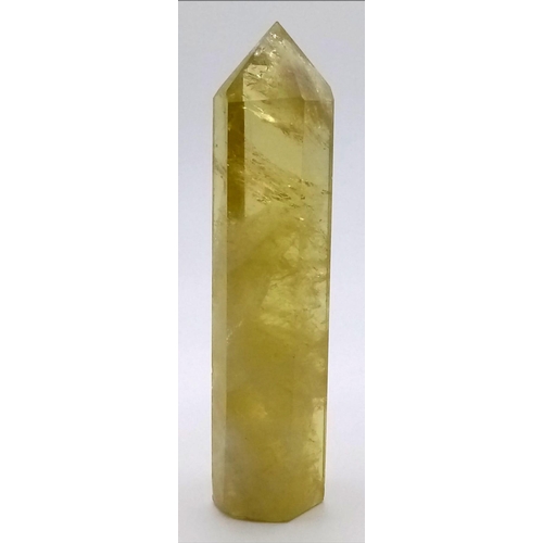 182 - A large natural quartz crystal (Variety: CITRINE, often called lemon quartz) in excellent condition ... 