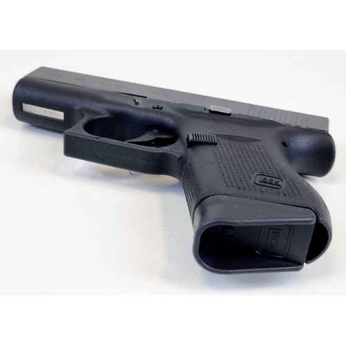 193 - A Deactivated 9mm Model G43 Slimline Semi-Automatic Glock Pistol. Comes with spare magazine and load... 