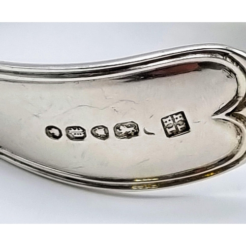 58 - An Antique Silver Spoon Converted into a Bangle! Hallmarks for London 1850. 56.3g.