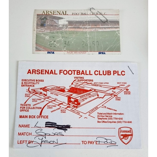 80 - A Dennis Bergkamp Signed 2001/2 Match Worn Shirt. This was from the Arsenal v Spurs game which Arsen... 