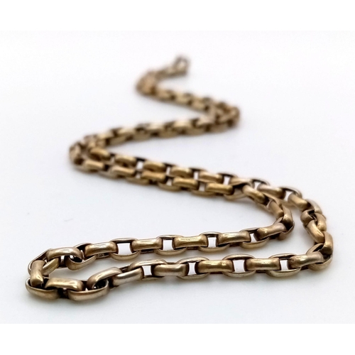 33 - A Vintage 9K Yellow Gold Chain. 38cm. 8.16g