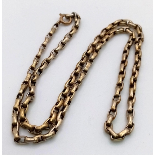 33 - A Vintage 9K Yellow Gold Chain. 38cm. 8.16g