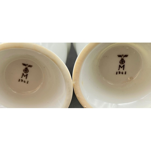 384 - Pair of 1941 Dated Kriegsmarine Egg Cups.