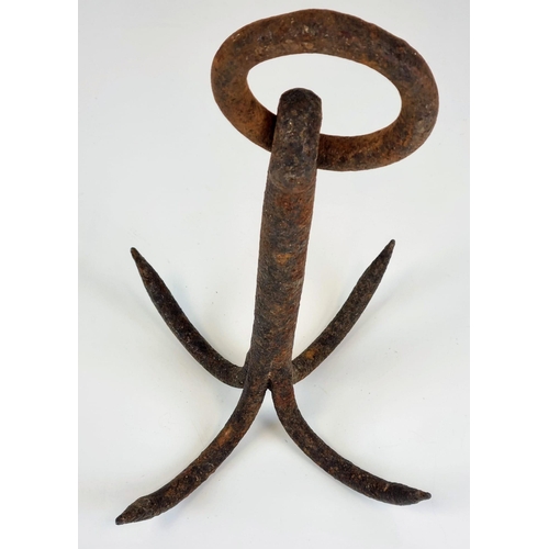 420 - WW2 US Rangers Grappling Hook Dated 1944 Found in a Flea Market in Normandy, France.