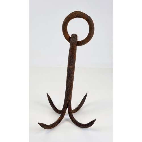 420 - WW2 US Rangers Grappling Hook Dated 1944 Found in a Flea Market in Normandy, France.