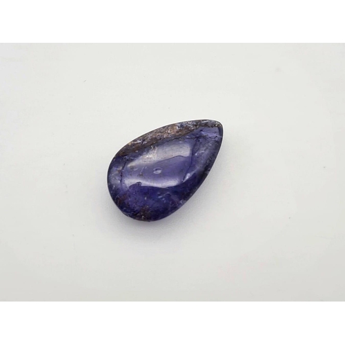 426 - An 11.95ct Blue Tanzanite Gemstone. Pear shape with an Anchorcert gem lab certificate.