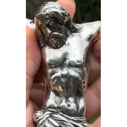 65 - Magnificent rare Antique solid silver early 18th century figure 

or Century 1703 Solid Silver Massi... 