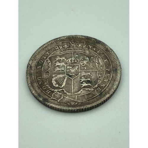 217 - George III SILVER 1816 SHILLING in Extra fine condition. Bold and clear definition to both sides wit... 