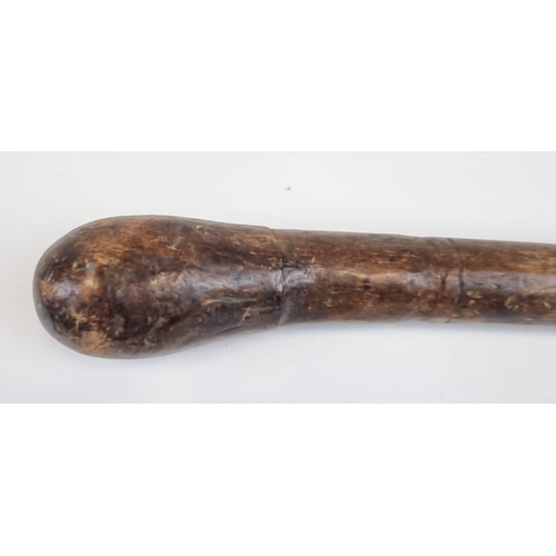 249 - A Vintage or Antique African Hardwood Runga (Throwing Stick or Club). 57cm Length