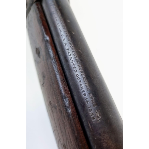 37 - A Rare 1892 Winchester Saddle Ring Carbine Lever Action Rifle. 44WCF (44-40) calibre. Manufactured i... 