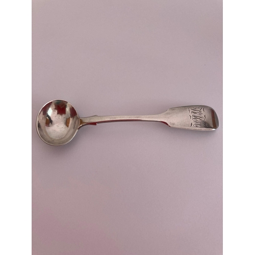 238 - Antique SILVER early Victorian  salt/mustard condiment spoon having clear hallmark for Charles Boyto... 