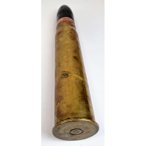 278 - WW1 British MK1 Tank 6 Pounder Shell Case Dated 1916 (Battle of the Somme).