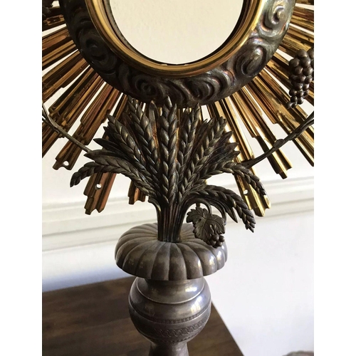 607 - Antique Continental Solid Silver Monstrances With Cross on Crown & Cherubs.
Size

Height. :::: 63.3 ... 