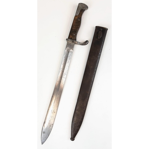 158 - WW1 German 98/05 Pattern Butcher Bayonet Dated 1915. Maker: Pack Ohlinger and Co. Solingen.