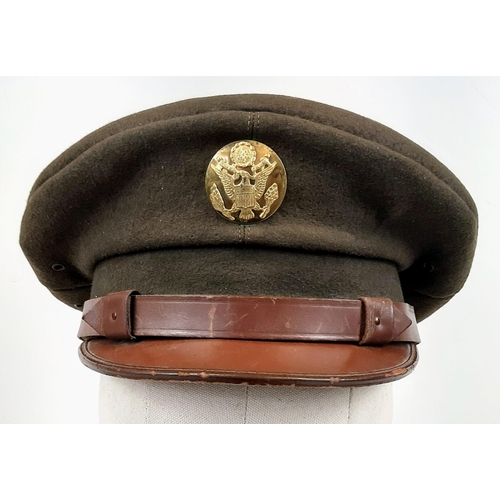 328 - WW2 US Enlisted Mans Visor Cap.