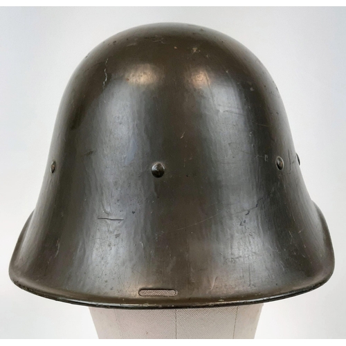 365 - A Dutch M34 WW2 Pattern Steel Helmet as Supplied by the Dutch Government to the Romanian Army During... 